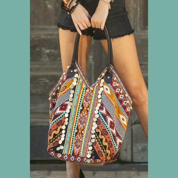 Handmade Patchwork Multi Pattern Boho Bag - Picture 2 of 6